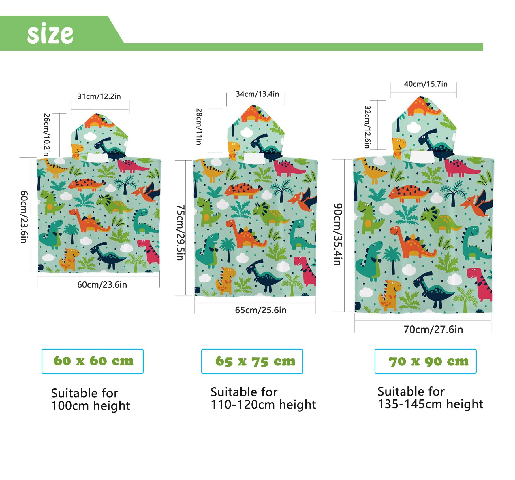 Treer Handdoek poncho met capuchon, kinder cartoon alpacaprint lichtgewicht microvezel aankleedjas met capuchon jongens meisjes badmuts poncho surf wetsuit veranderen (wit, 25,6 x 29,5 in