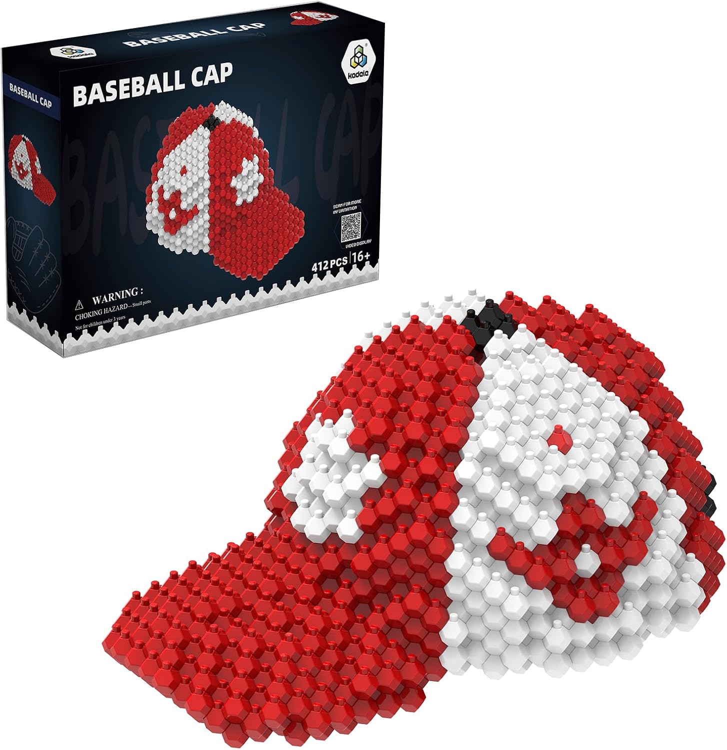 KADELE Baseball Cap Block Set, Adults challenging STEM Block Decorations, Miniature 3D Educational Toys for Ages 16 and Above