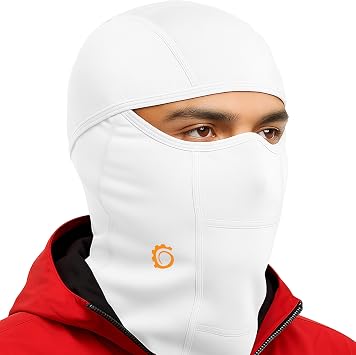 GearTOP Balaclava Ski Mask White - Super Roubaix Moisture-Wicking Winter Mask for Men and Women for Skiing, Snowboard, Motorcycle, Face Mask for Cold Weather Baklava Masks, Pasamontanas para el Frio