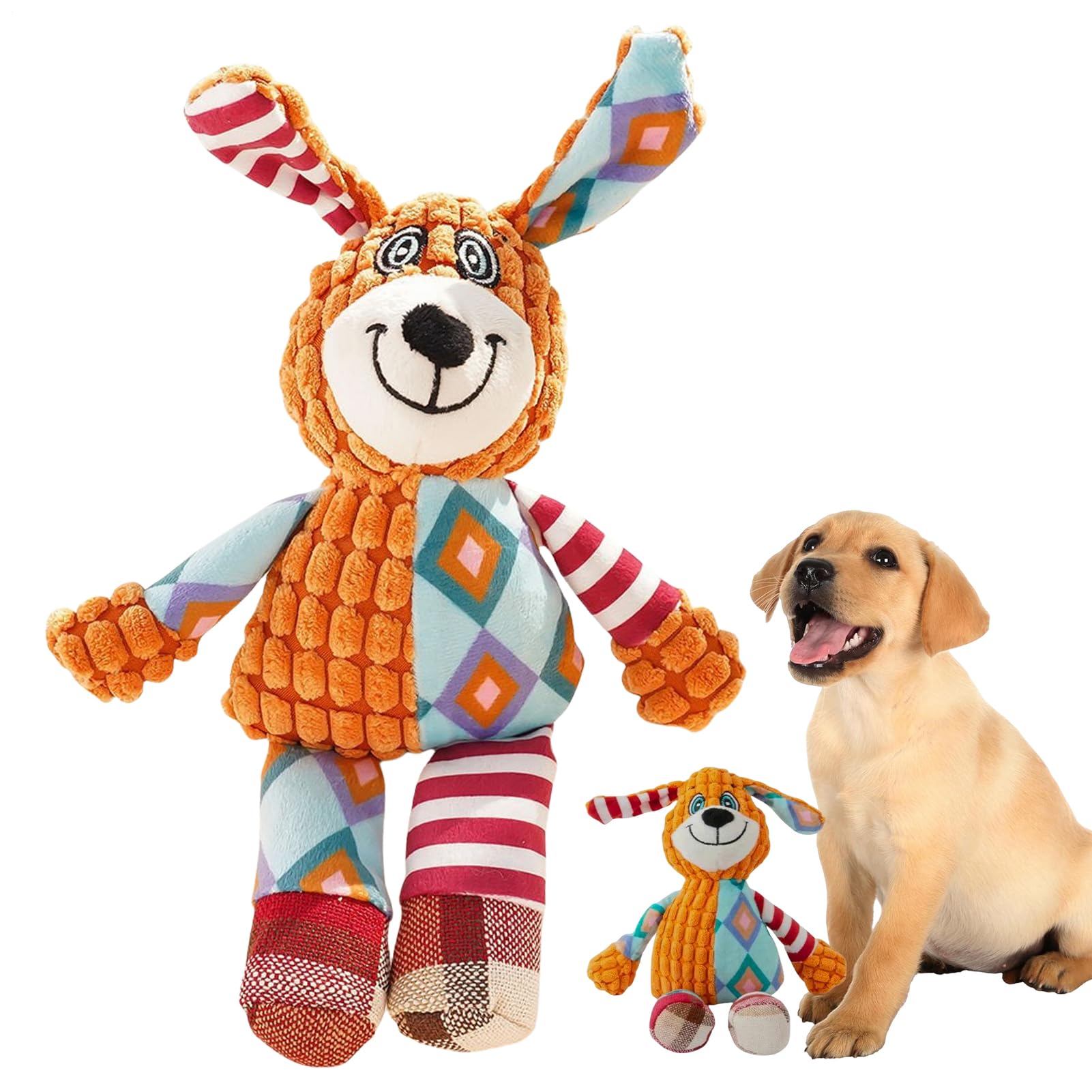 2 Packs Bear Squeaky Plush Dogs Toy,26x32cm Tough Chew Toyes Plush Puppy Toyes Soft Christmas Puppy Teething Toys Squeaky Dog Toys With Crinkle Paper For Small Medium Large Dogs Playing And Training