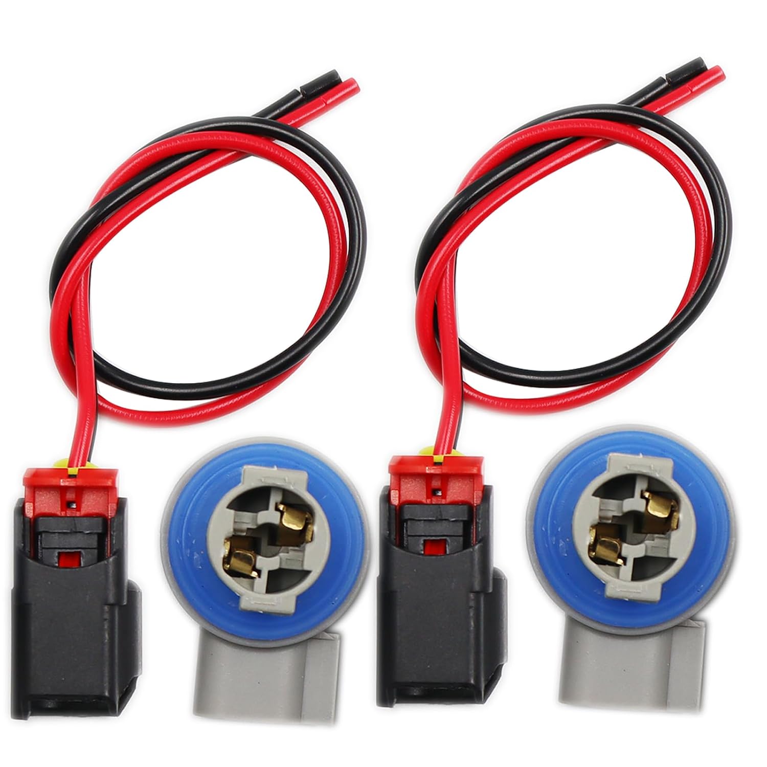 2pcs License Plate Light Connector & Socket Kits Compatible with Ram 1500 2011-2018 3.0L/3.6L/3.7L/4.7L/5.7L 55078094AA Rear