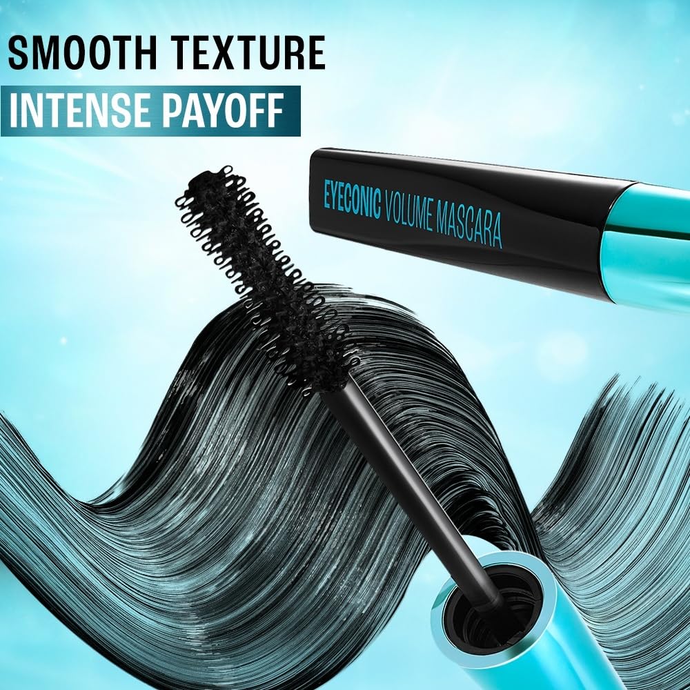 Lakme 9to5 Eyeconic Volumizing Mascara, Black, 2x Volume, Length & Lift, Lightweight & Smudgeproof, 12 ml 1