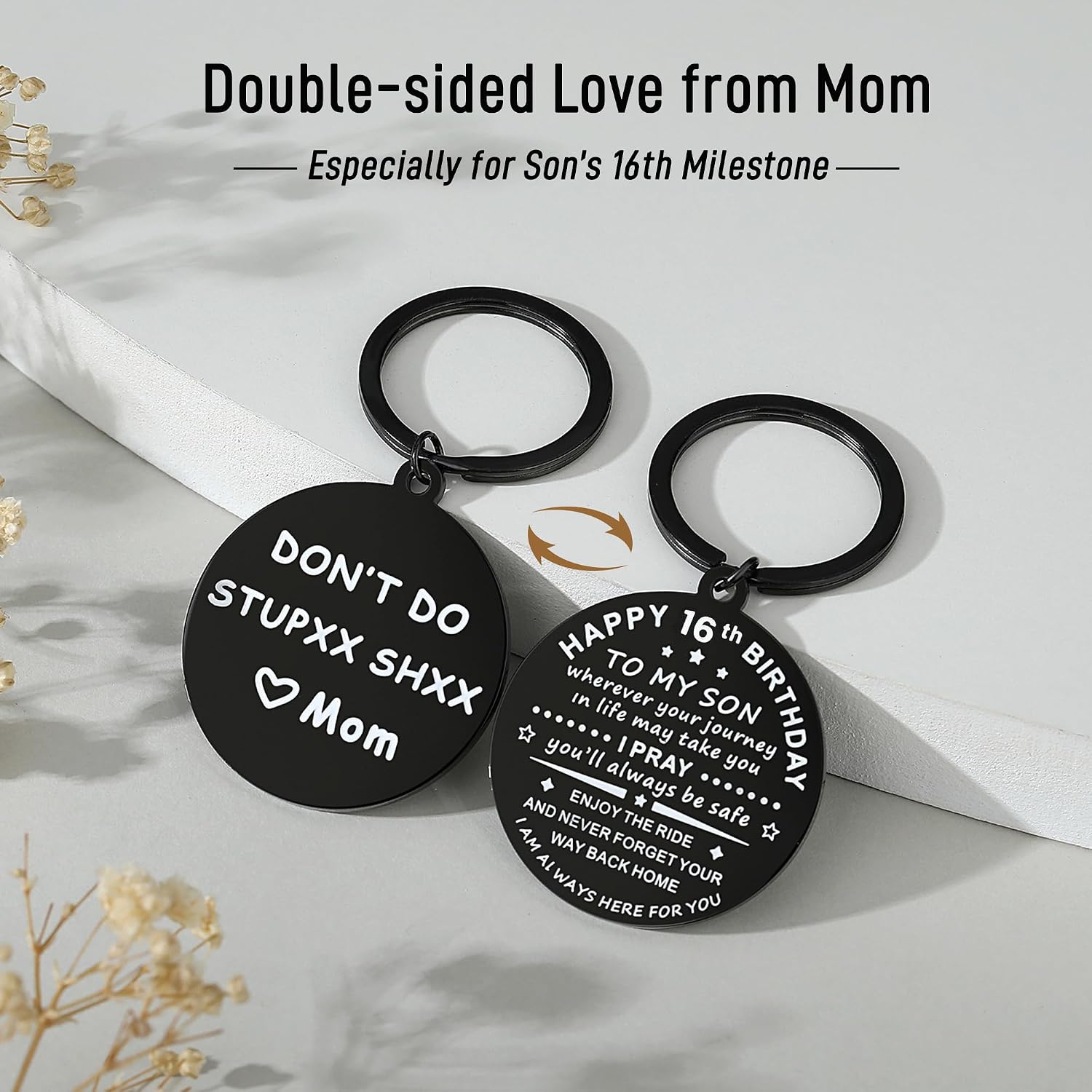 AryaHozel Funny 17th 18th 21st Birthday Keychain Gifts for Son from Mom image 3