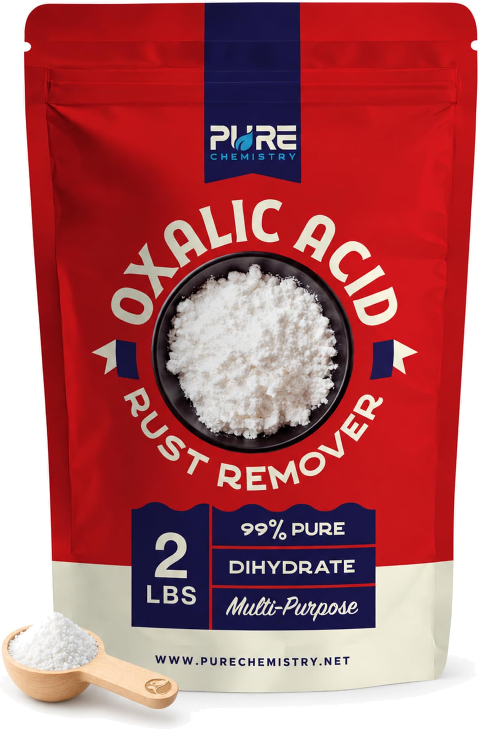 Ecoxall Oxalic Acid Fine Powder, 99% Pure, 2 lbs (32 oz), Pack of 1