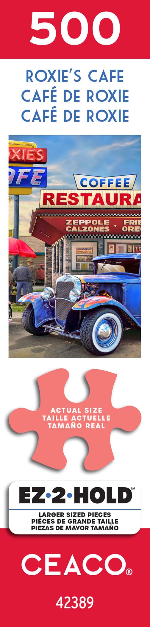 CEACO Greg Giordano, Roxie's Cafe, EZ 2 Hold 500 Piece Jigsaw Puzzle by CEACO - Used condition - Image 7