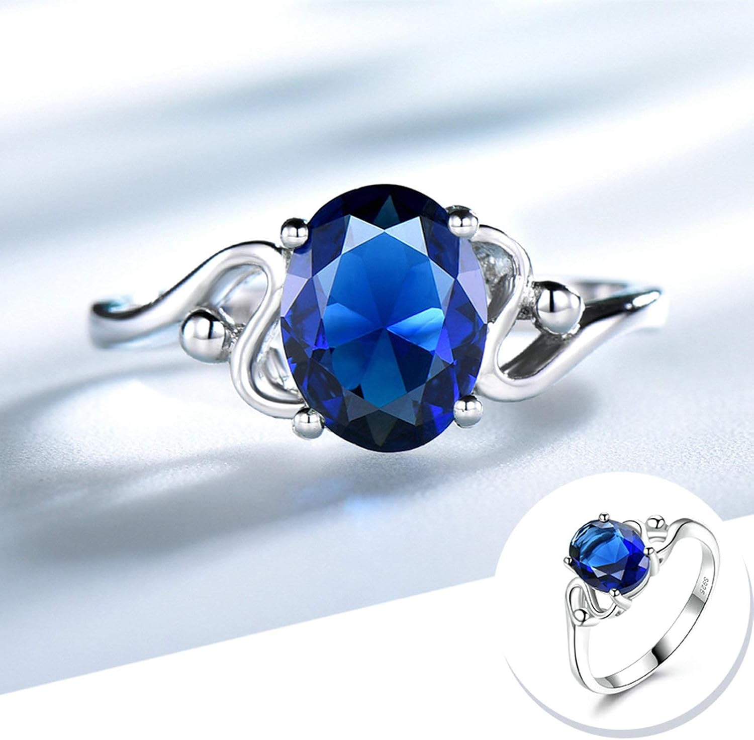Women Ring, Anniversary Ring for Wife Elegant 925 Silver Wedding Bands Wedding Ring 925