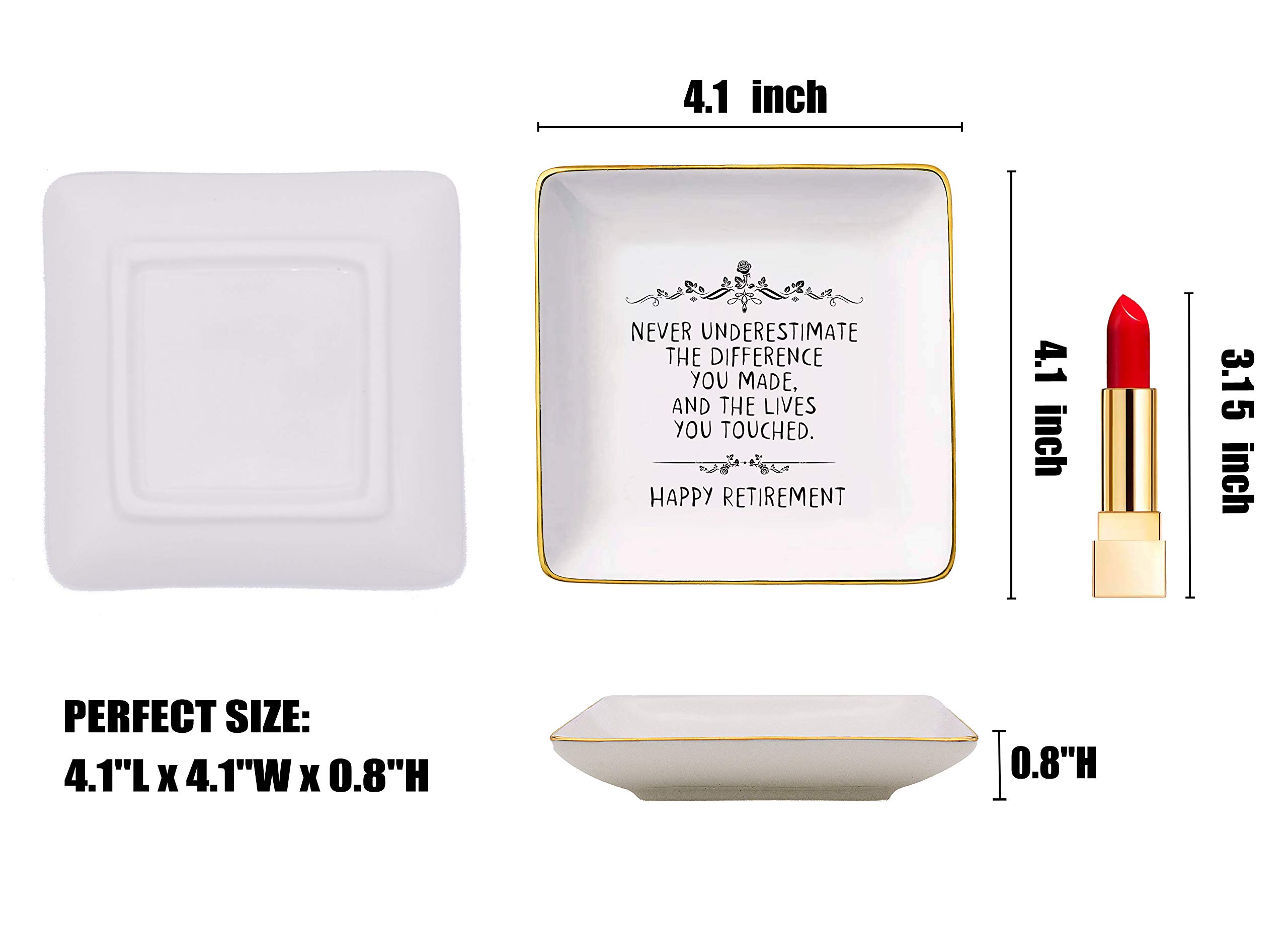 Retirement Gift For Women - Funny Weekly Schedule Jewelry Tray - Ring Dish For Mom, Grandma, Teacher, Coworker