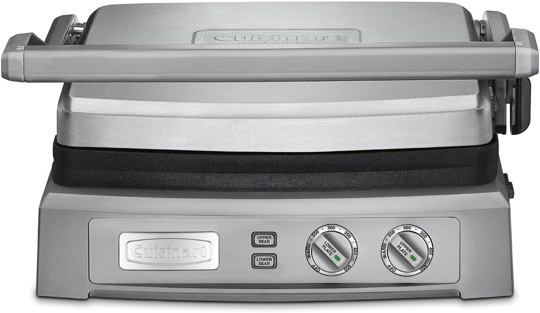Cuisinart 6-in-1 Deluxe Electric Griddler, Large Grilling Surface, Silver (GR-150C)