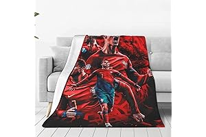 Ronaldo Signature Soccer Ball Throw Blanket