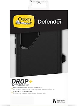 OtterBox Defender case for Samsung Galaxy S24 Ultra, shockproof, drop-proof, ultra-sturdy, protective case, 5 x tested according to military standard, black