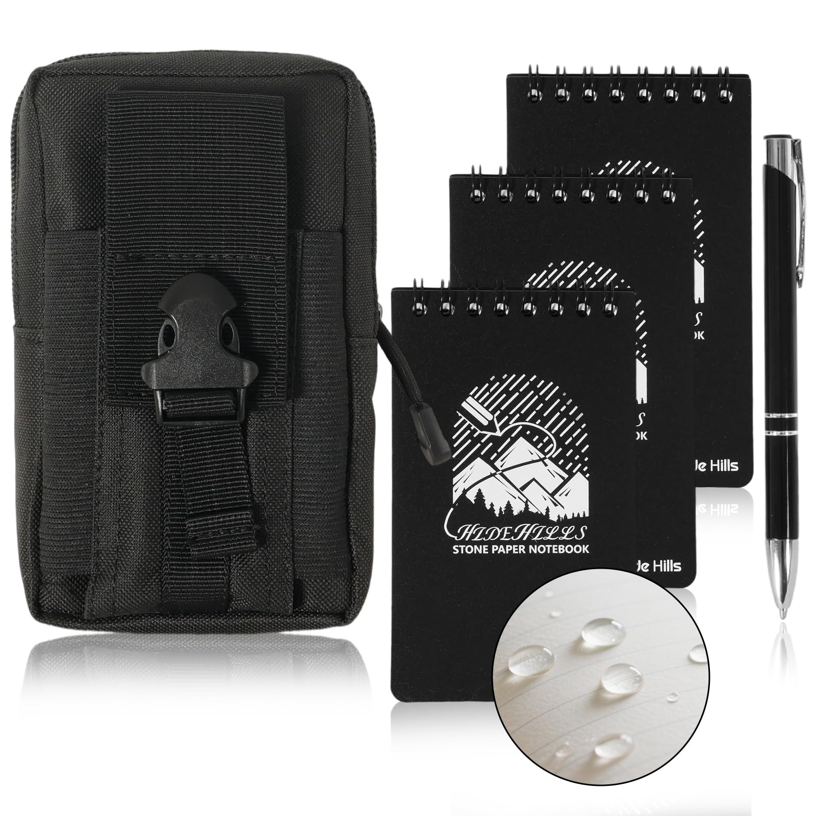 Carnet de notes étanche en papier de pierre et stylo billes de haute qualité - 8