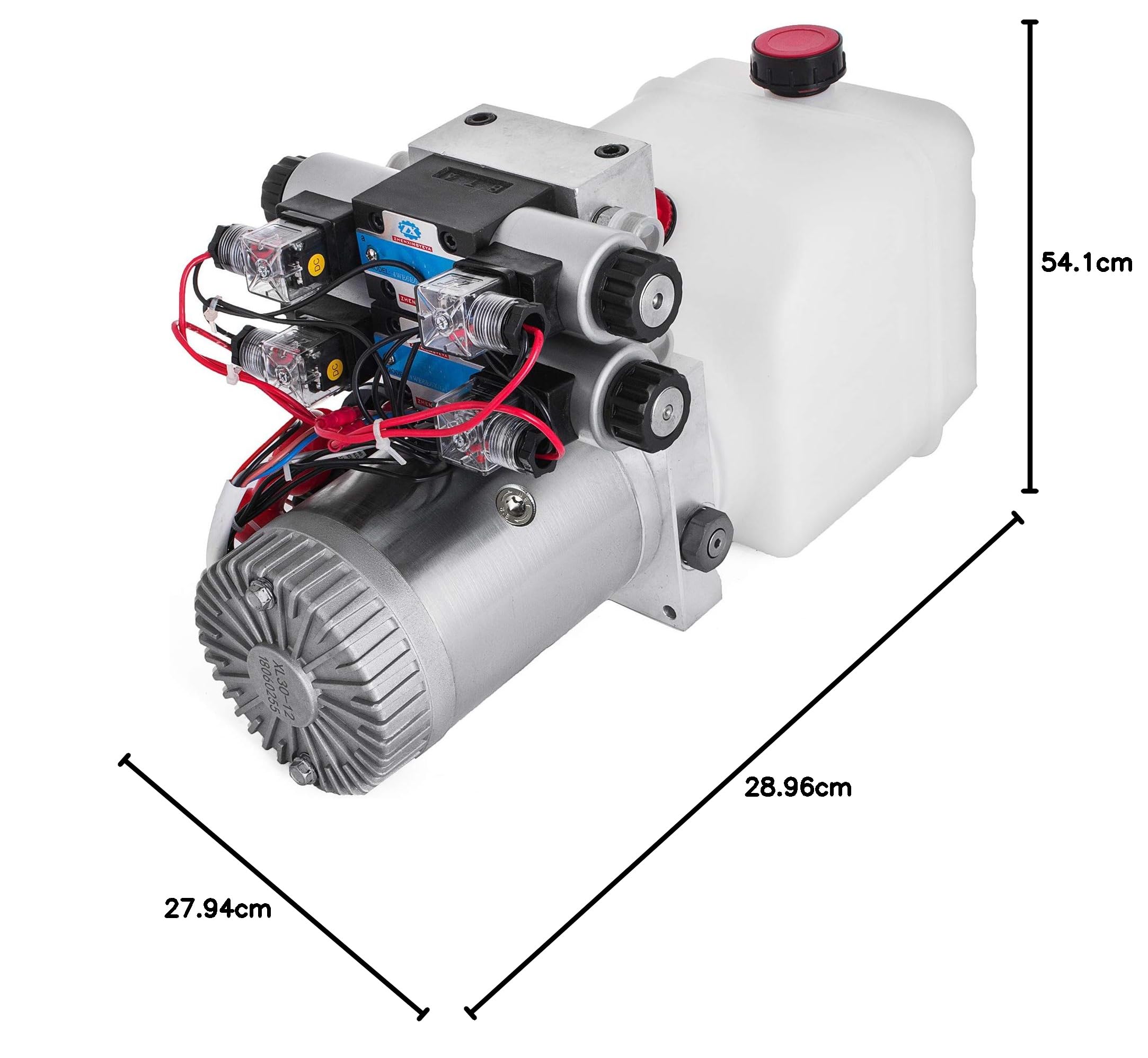 VEVOR Doppio Solenoide Pompa Idraulica 12V DC 4.5L a Doppio Effetto Doppio Solenoide Centralina Idraulica 4.5L ZZ004234 Scarico Riparazione Plastica