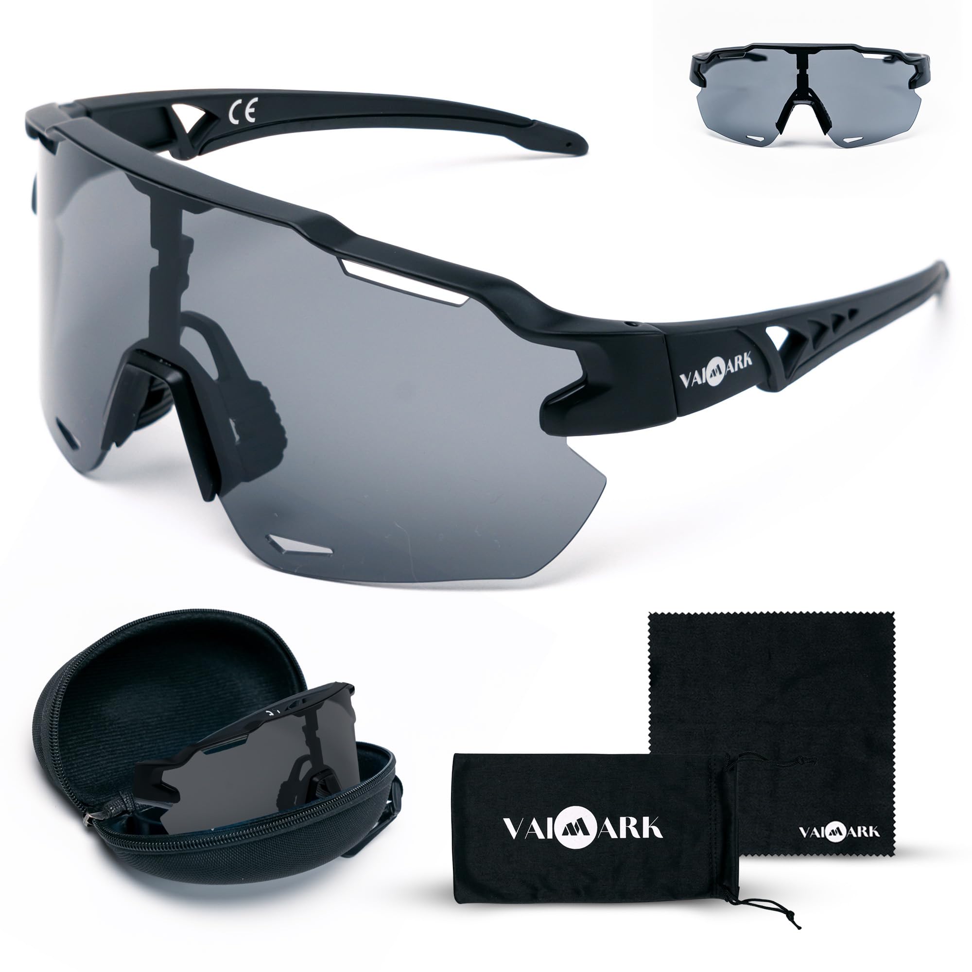 VAIMARK Gafas Ciclismo Hombre - Gafas Ciclismo - Gafas de Ciclismo Hombre - Gafas Fotocromaticas Ciclismo - Gafas Ciclismo Fotocromaticas - Gafas Running Hombre Mujer