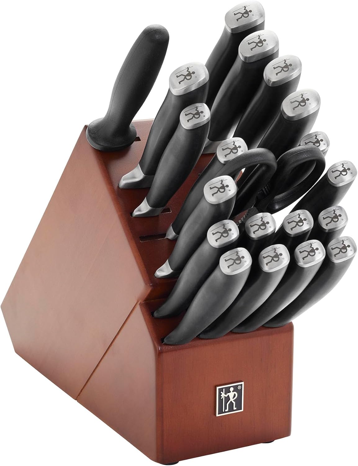 Henckels Elan 21-Piece Black and Brown Knife Block Set