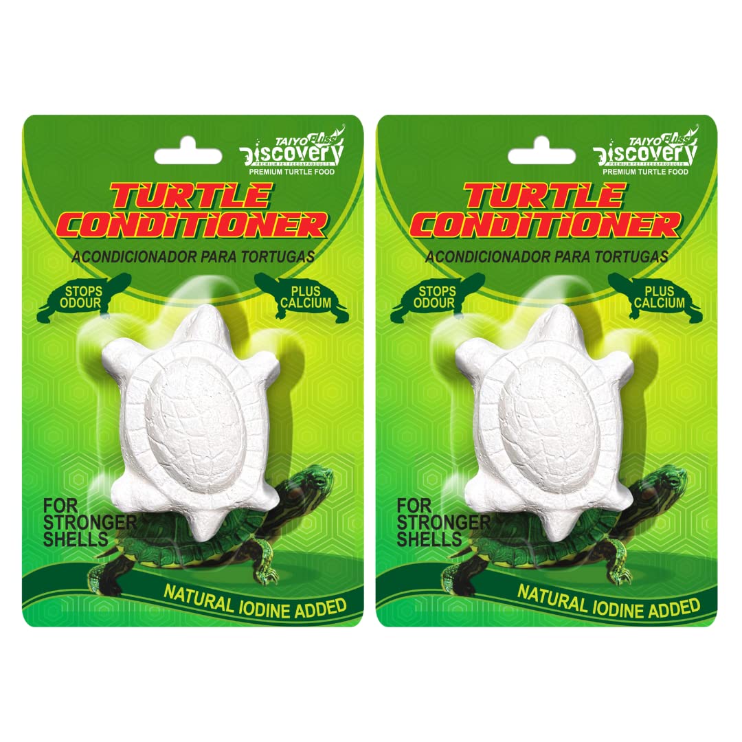 Taiyo Pluss Discovery Turtle Conditioner - Pack of 2 | Slow Release with Calcium, Vitamin D3 & Natural Iodine | Prevents Shell Softening & Odour | for Turtles & Aquatic Reptiles