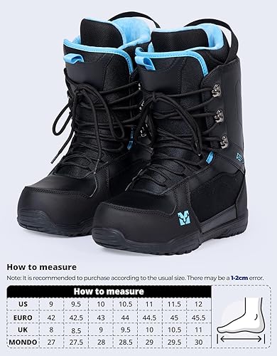 Miniatura 5 de DEERFAMY Snowboard Boots Step on for Men, BlackGray