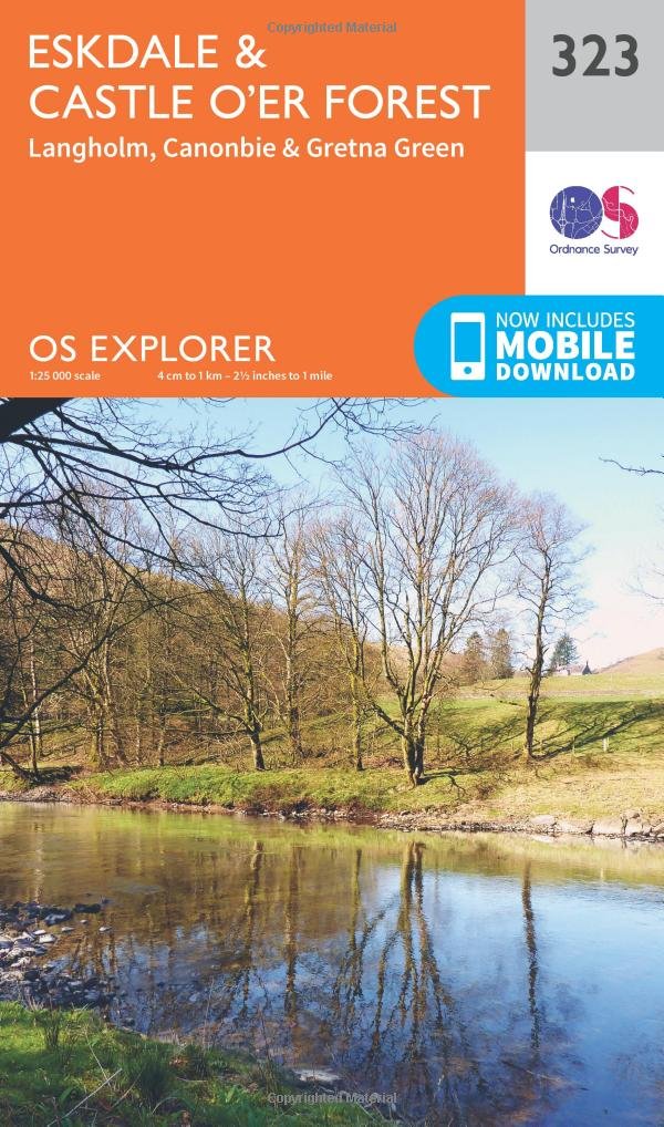 Eskdale & Castle O’er Forest Map | Langholm, Canonbie & Gretna Green | Ordnance Survey | OS Explorer Map 323 | Scotland | Walks | Hiking | Maps | Adventure