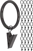 Vista 8 de MERIVILLE - Anillos de cortina con clip de 1.5 pulgadas de diámetro interior, se adaptan a cortinero de hasta 1 y 1/4 pulgadas