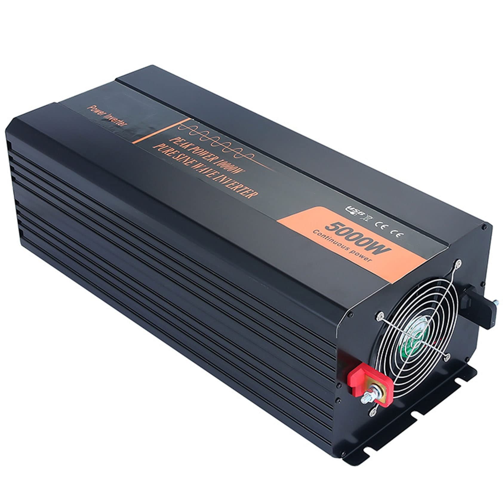 Ciągłe Wyjście 2000w/3000w/4000w/5000w/6000w Czysta Fala Sinusoidalna Przetwornica Napięcia 12v/24v/48v/60v Na Ac 230v Konwerter Z Gniazdami, Do Domu I Na Zewnątrz,5000W-48Vto220V