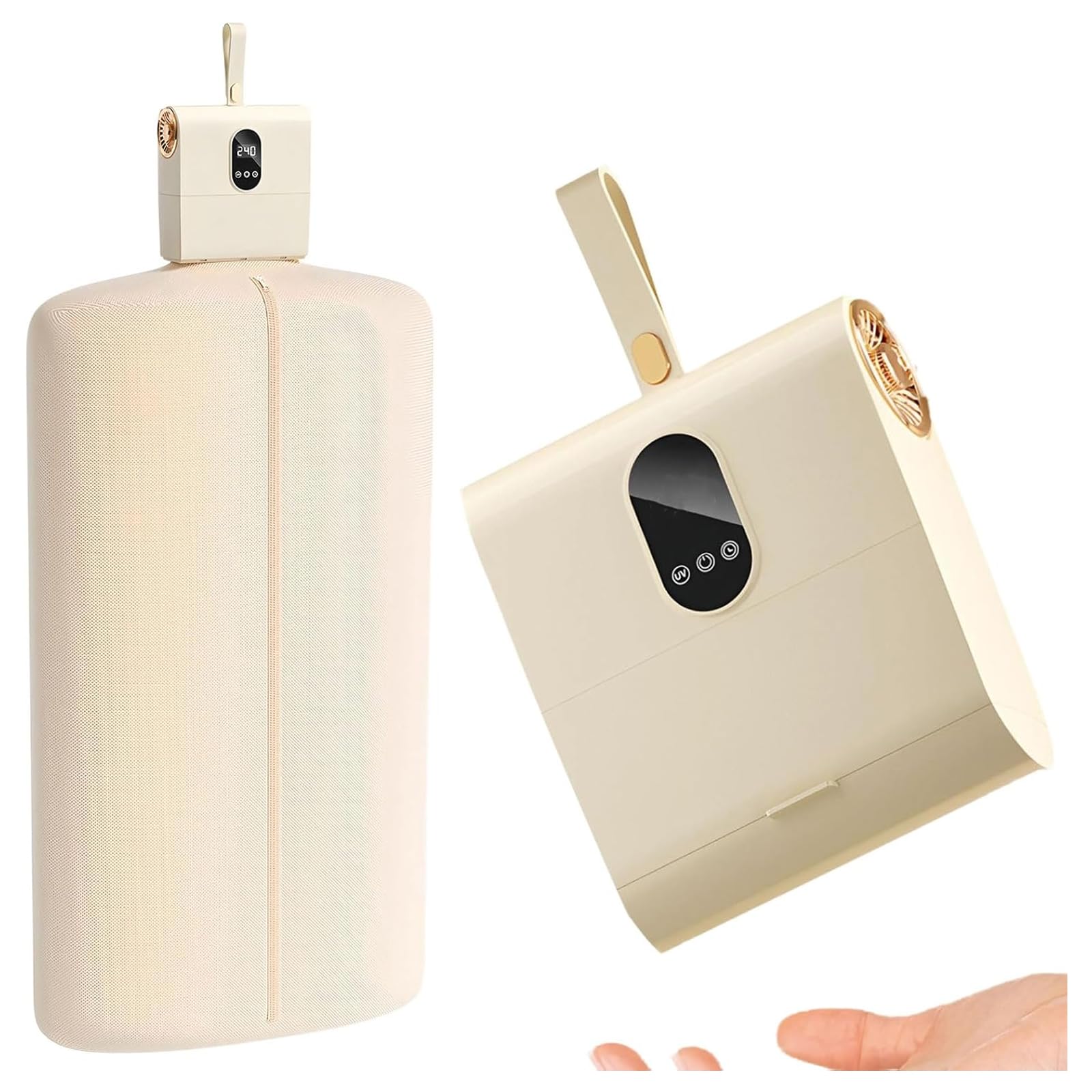 Secador de Ropa portátil Plegable, Mini Secadora eléctrica con Temporizador 30-240min, Aire Caliente 360° para apartamento, Dormitorio, Viaje, Hotel