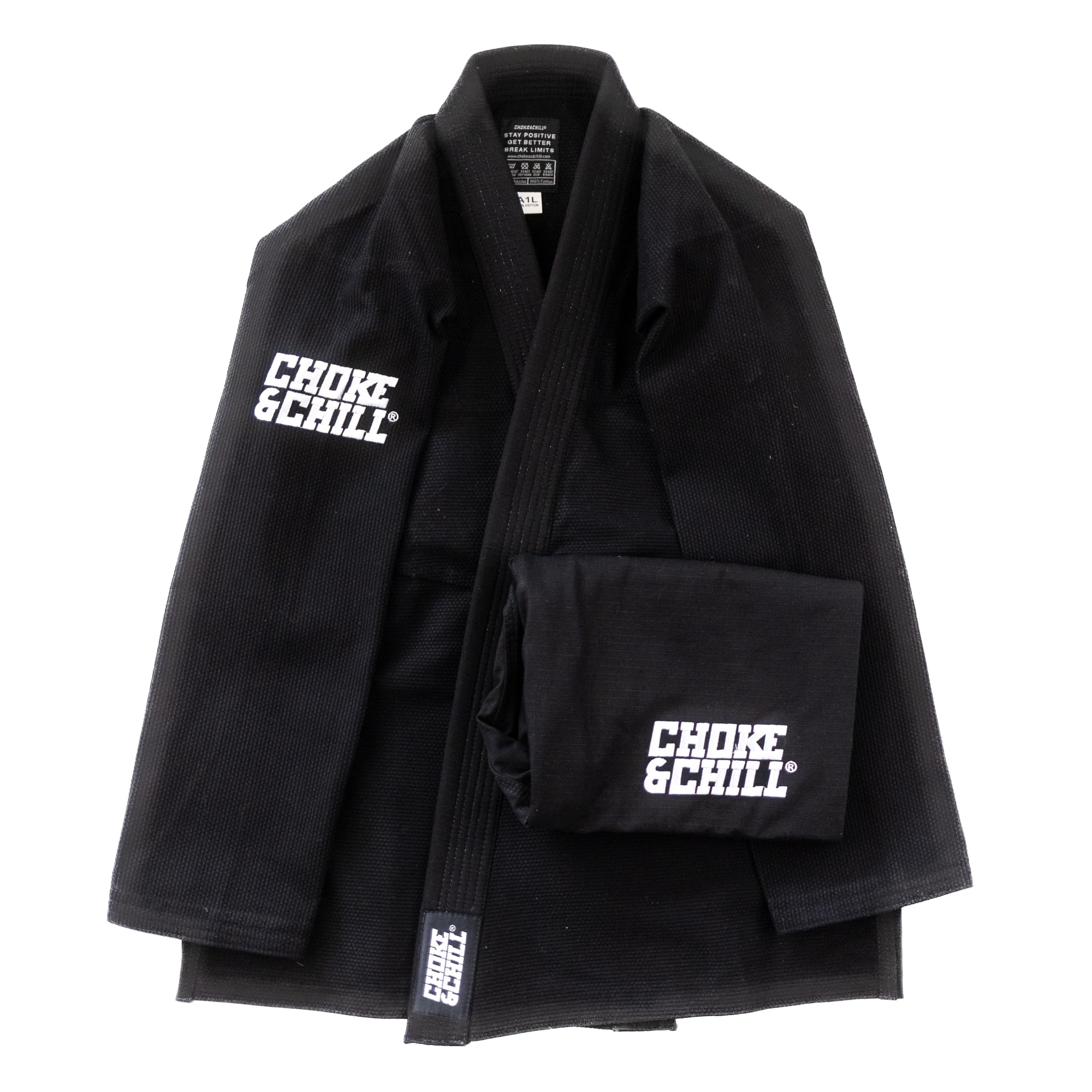 Choke&Chill BJJ Jiu Jitsu Einsteiger Anzug Gi - Schwarz