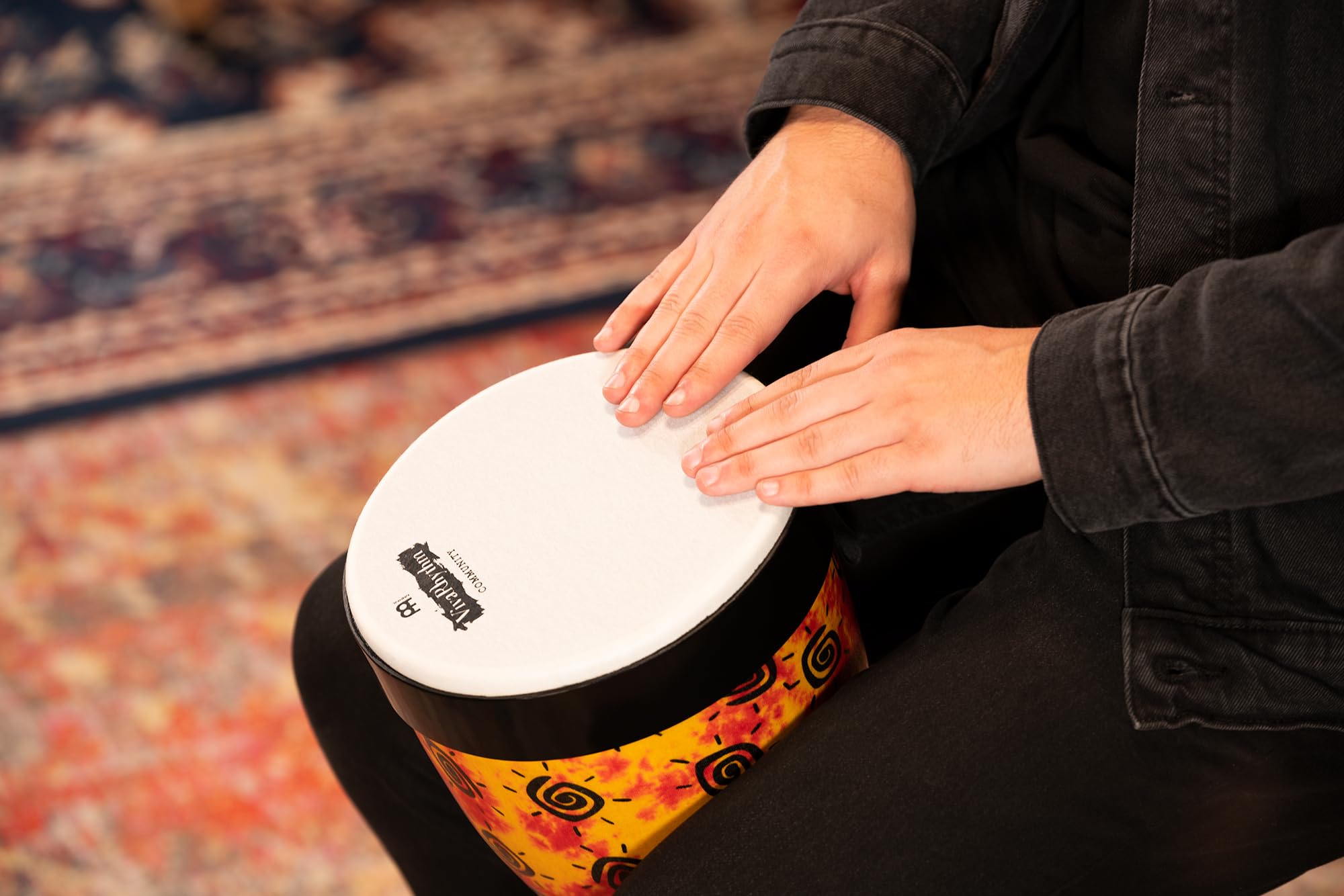 Meinl Percussion VivaRhythm Djembe Set - 3-teiliges Handtrommelset mit Kunststofffell - Durchmesser 8, 10 und 12 Zoll - Kunststoff, Mehrfarbig (VR-SDJSET-SH)