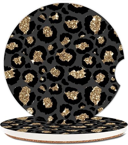 Miniatura 4 de Portavasos de cerámica para mujereshombres, bonitos portavasos absorbentes para automóvil con muesca de dedo de 2.56 pulgadas, paquete de 2, hermosa