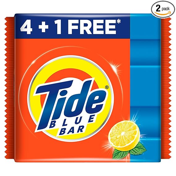 Tide Blue Detergent Bar Soap, Value Pack (Pack of 5)