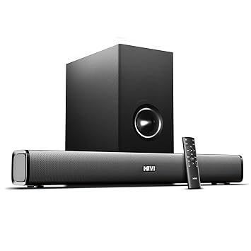 Mivi Nex 150 Soundbar with Subwoofer | 150W Home Theater Speaker | 2.1 Channel Sound Bar for Smart TV | Bluetooth v5.3 | HDMI, ARC, Coaxial & USB Speaker Home Theatre | Made in India (Black)