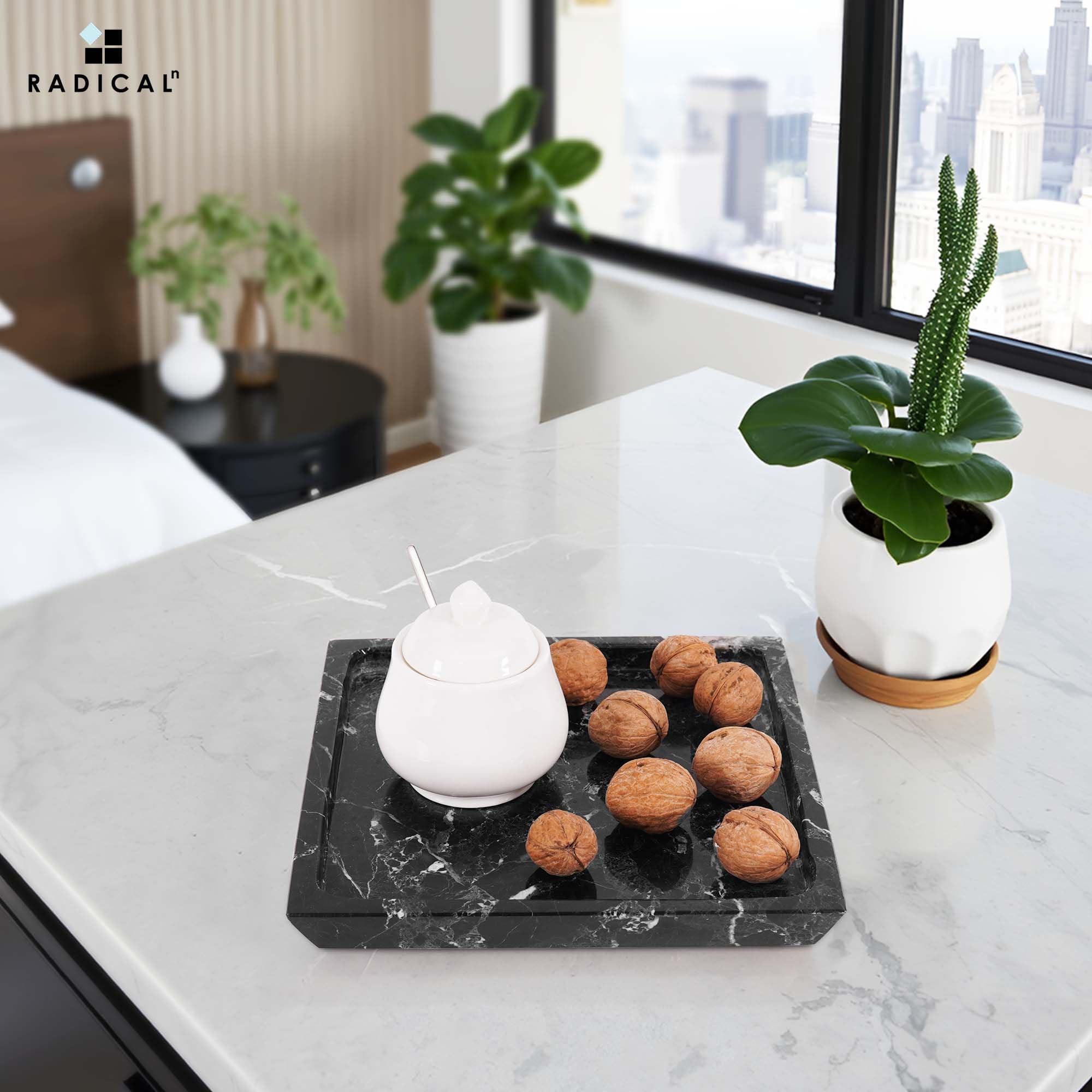 Amazon.com: Radicaln Marble Serving Tray 10