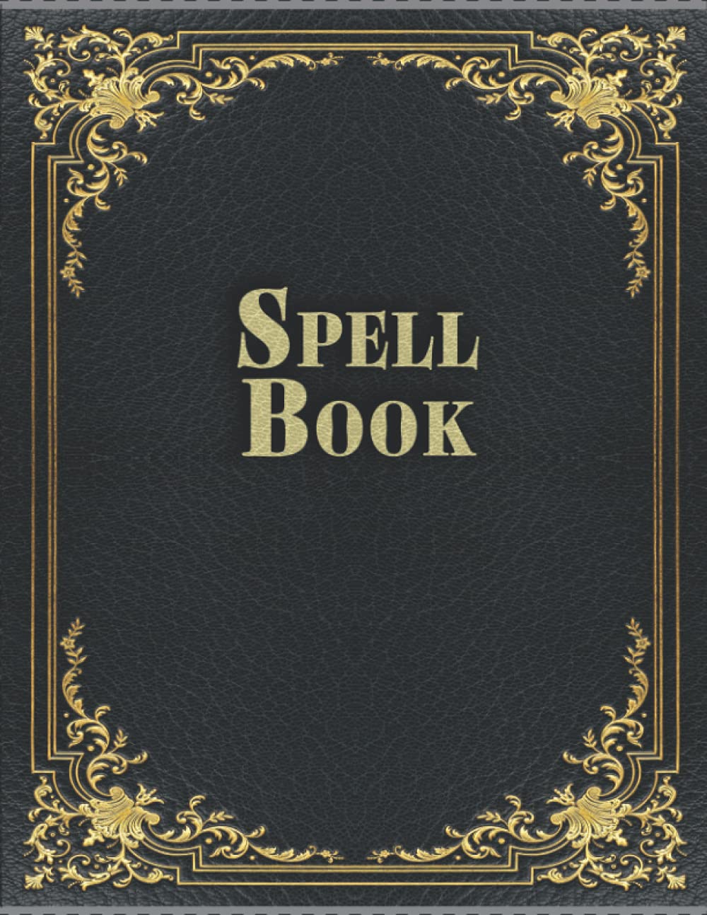 Spell Book: Blank Black Pages Spell Book, Potion Log, Magic Journal | 100 Blank Black Pages | Black paper | durable softcover | large ( 8.5"x11")