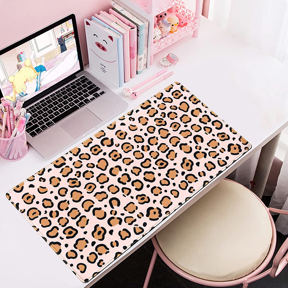 Smivyhp Grand Sous-main Bureau Licorne Fille – Tapis De Souris Cuir PU Rose 60x40 Cm – Antidérapant, Lavable, Thème Licorne Enfant