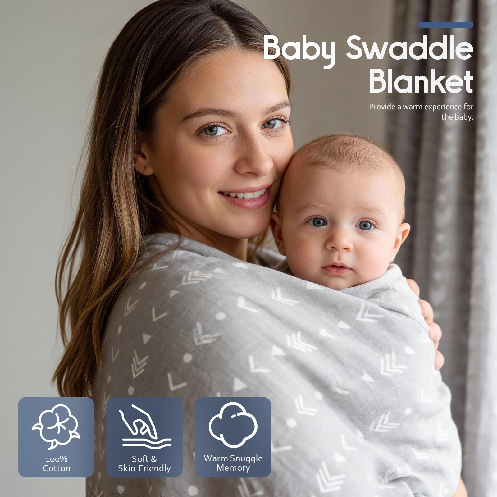 Regalo per Neonato, Regalo per Neonati, Set per Neonato con Copertina in Mussola/Pagliaccetto/Body/Bavaglino, Regalo per Baby Shower che Rivela il Sesso del Bambino