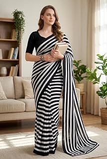KASHVI SAREES Printed Georgette Saree With Unstitched Blouse Piece -AI_LR_1692_6 Price In India