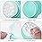 Beomeen Face Brush 2 in 1, Facial Cleansing Exfoliating Scrubber Brush, Silicone Double Side Manual Face Wash Scrub Brush with Soft Fiber for Deep Pore Cleansing, Massaging, Skin Care,Green
