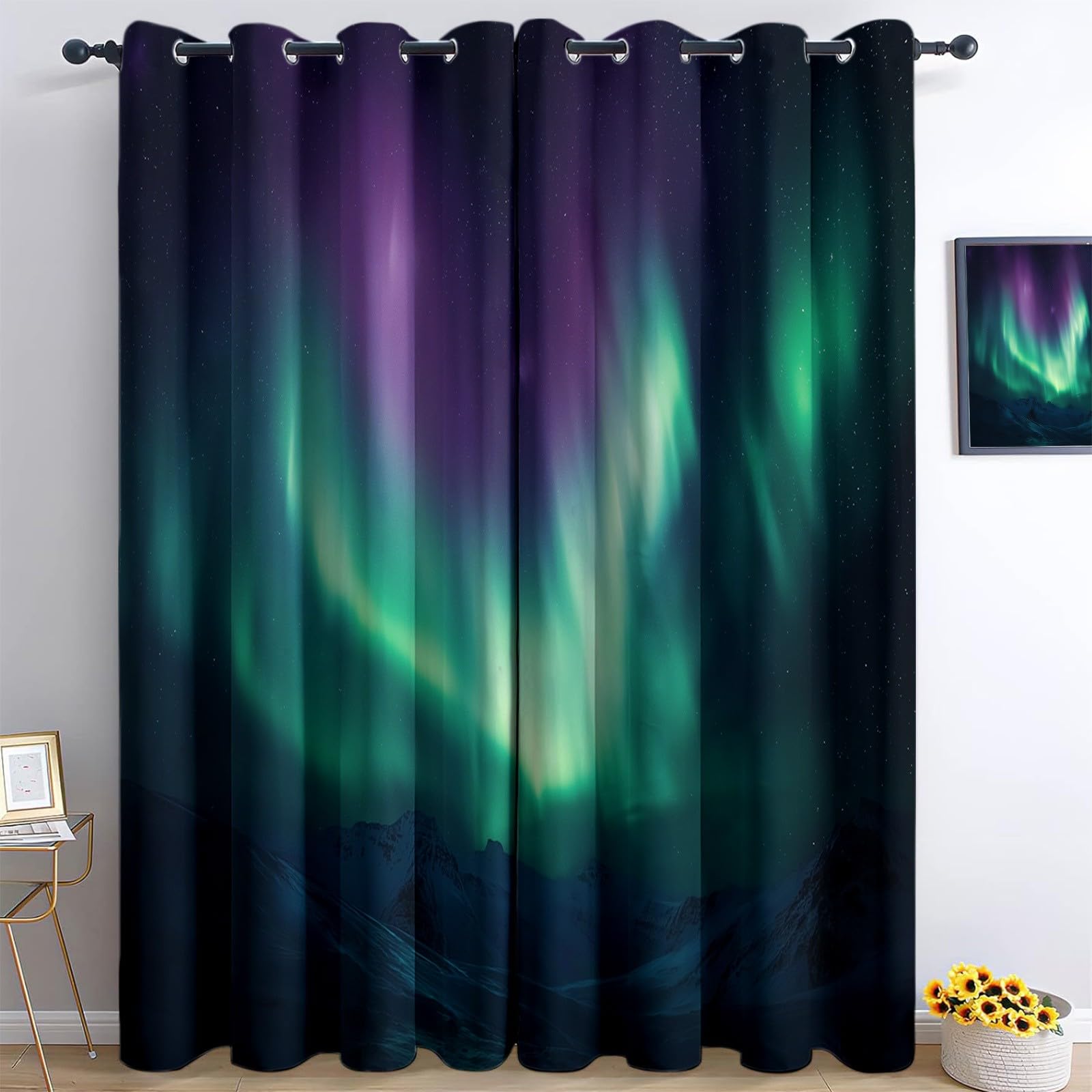 Rideaux occultants Aurore draperies modernes de salon pour grasse matinée
