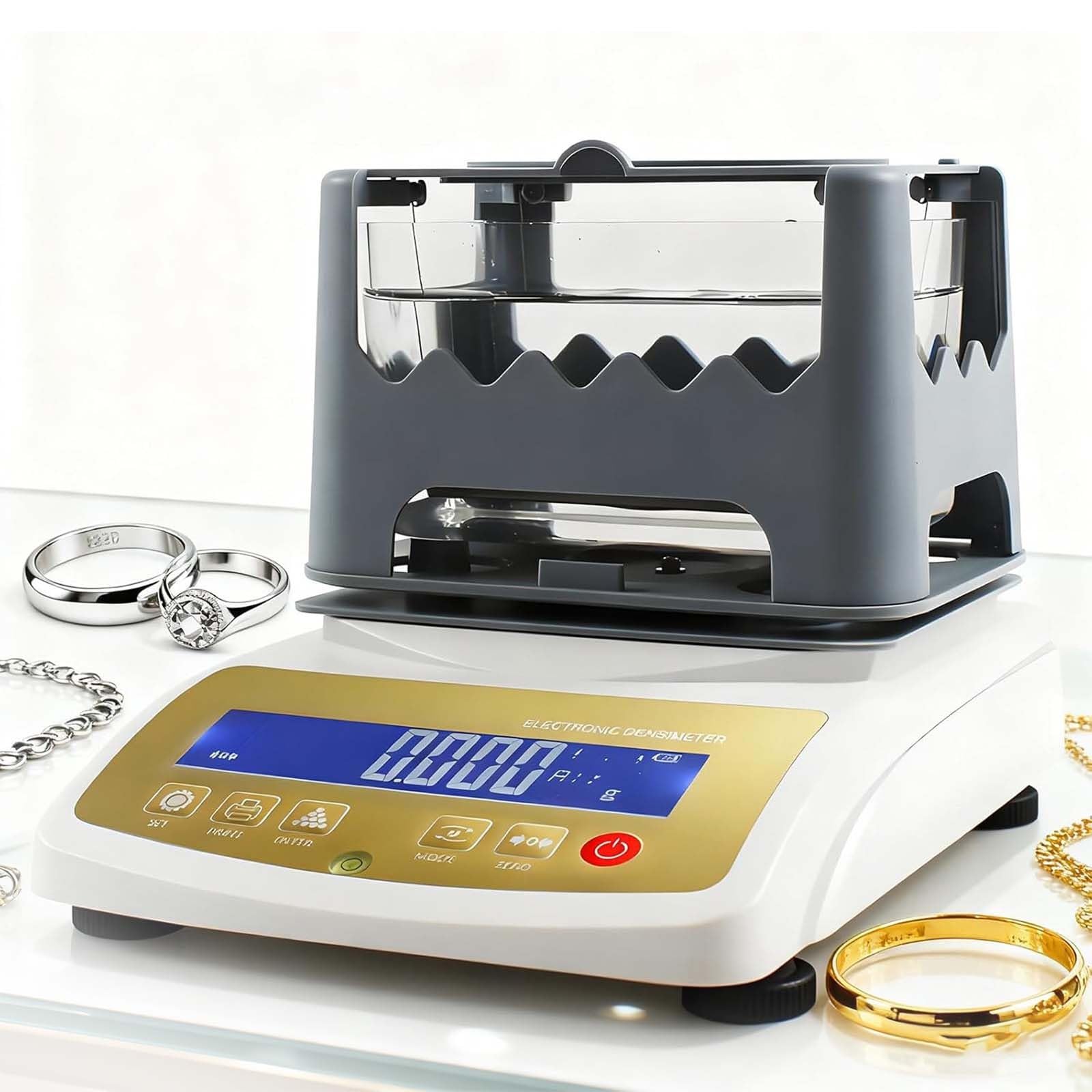 Máquina Para Medir La Pureza Del Oro, Medidor De Valor K Del Oro, Kit De Prueba De Plata, Máquina De Prueba De Metales Preciosos, Analizador De Metales Preciosos(NoPrinter,MDJ300K)