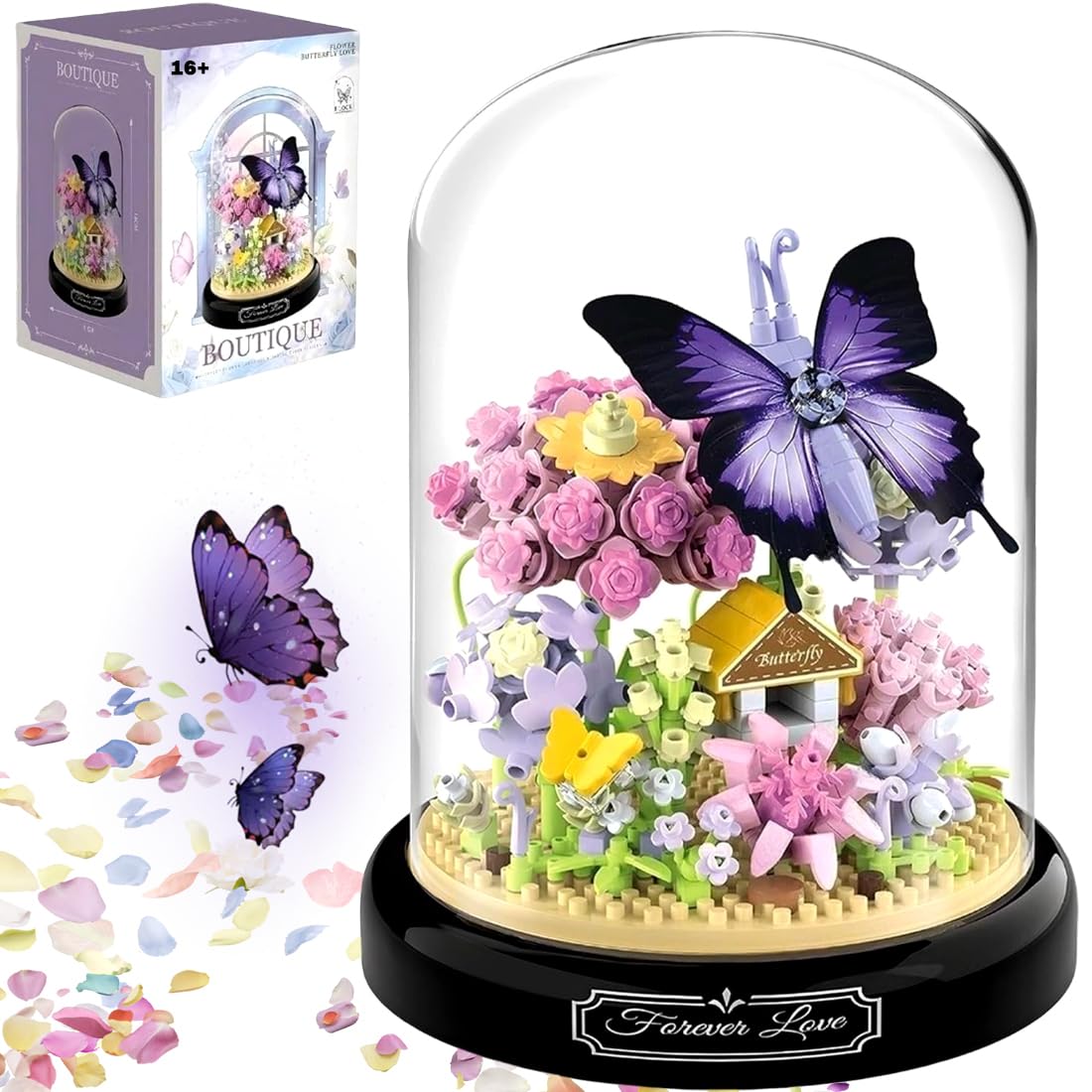Butterfly Bouquet Adult Building Block, Mini Bricks Butterfly Adult Building Set