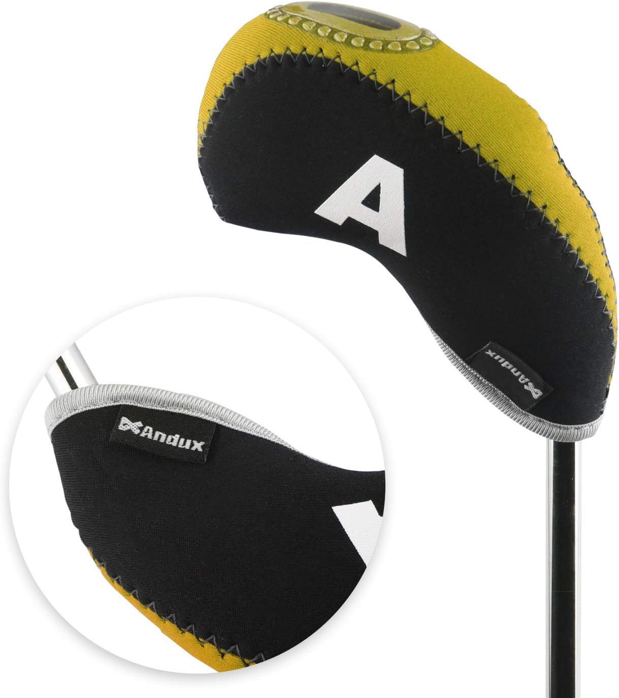 Andux Number Print Golf Iron Club Head Covers with Transparent Window 10pcs/Set