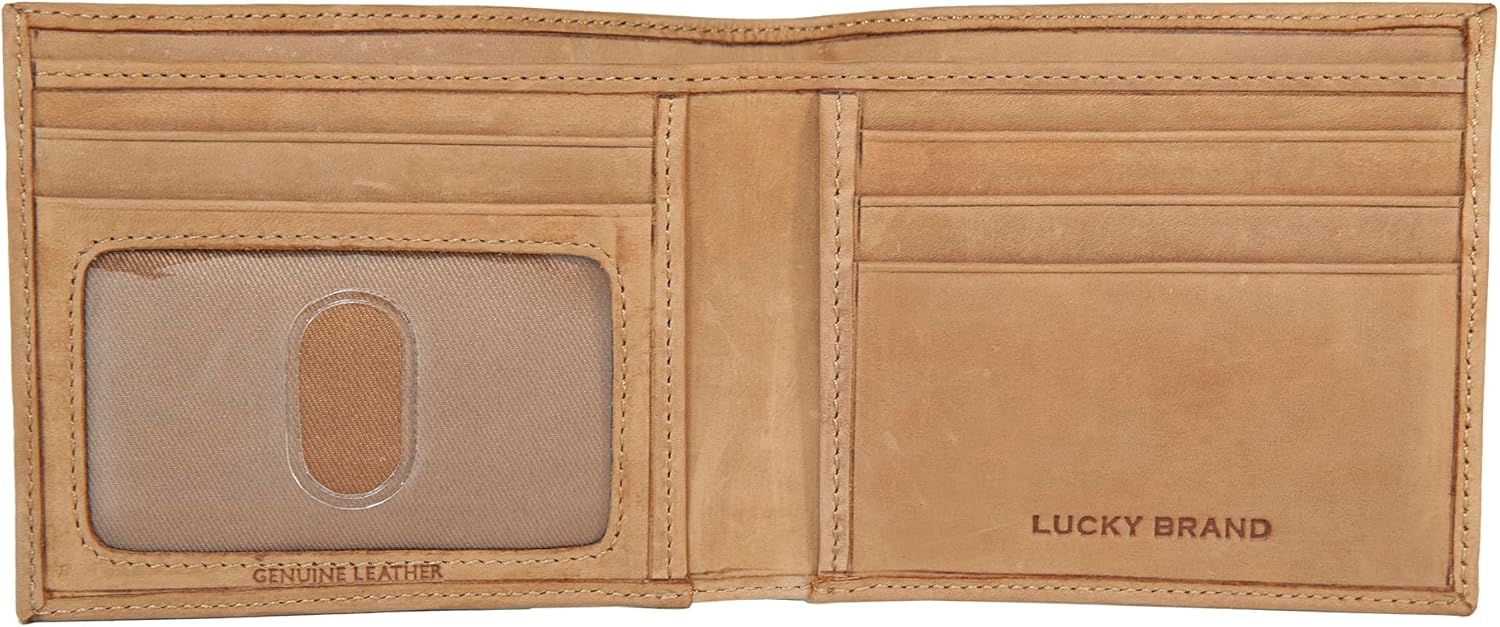 Lucky Brand Men's Bifold Wallet | ID Window | Card Slots | Genuine Leather | Organization | Durable | Stylish - Image 4