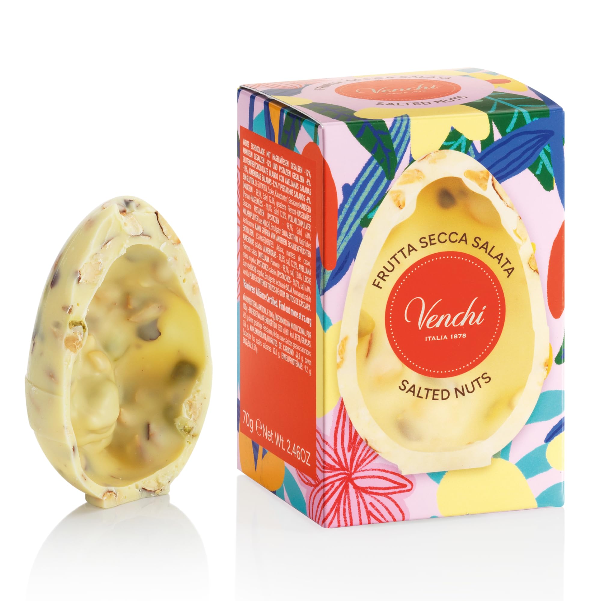 Venchi - Huevo de Chocolate Mignon con Avellanas Extra Negro 70%, 70 Gr, con Granillo Grueso de "Avellana Piamonte", Sin Gluten, Colección de Pascua Venchi, Idea de Regalo — view 10