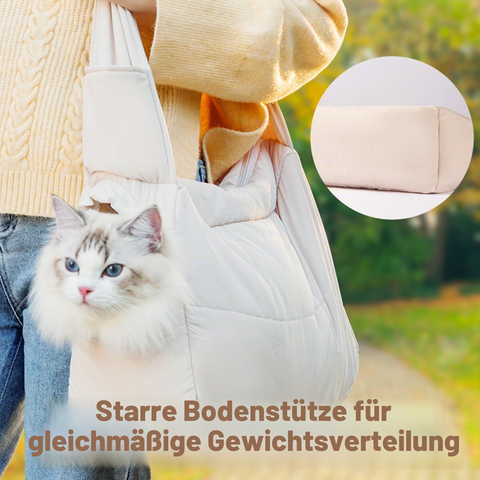 Hundetasche, mini Haustiertasche,Atmungsaktiver Haustier-Tragebeutel mit Sicherheitsverschluss,für den Spaziergang, Aktivitäten im Freien und Ausflüge am Wochenende (Grau)