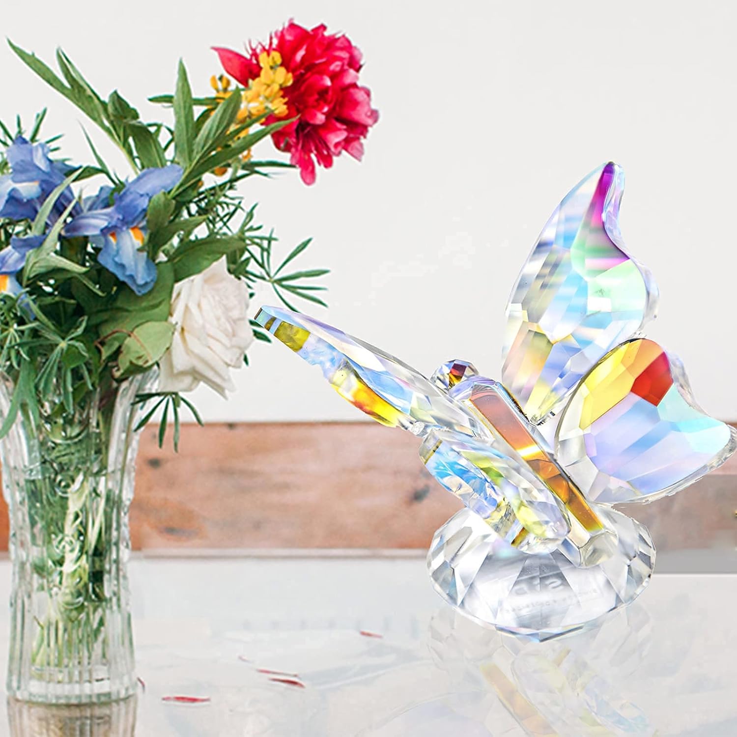 H&D HYALINE & DORA Colorful Crystal Butterfly Collection Figurines Glass Animals Table Decor Paperweight - Image 6