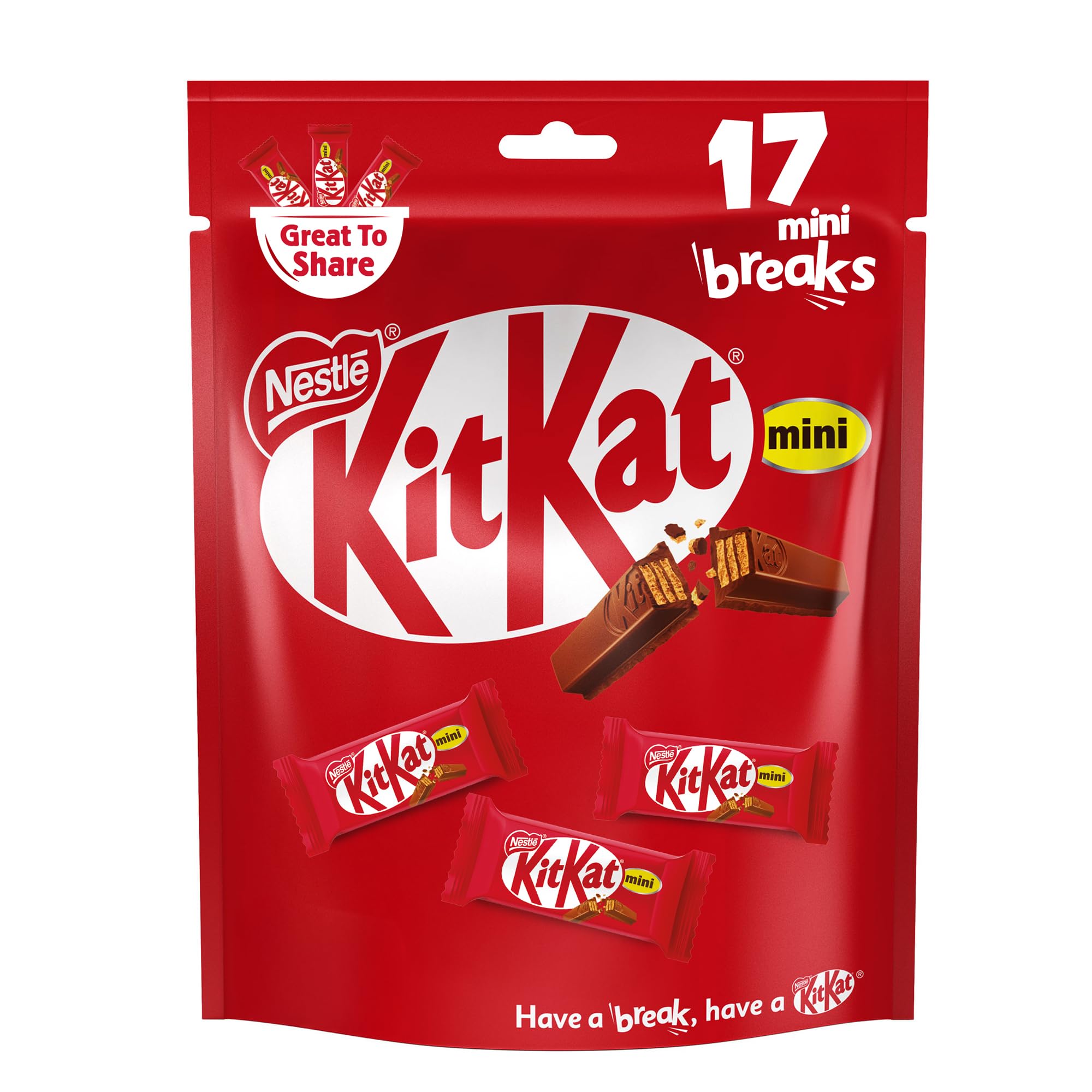 Nestle Kitkat 2 Finger Mini Milk Chocolate Wafers Bag 250g