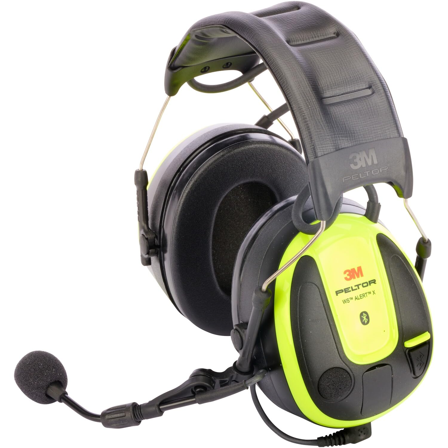 Peltor 3M WS ALERT X MRX21A4WS6 Orejera, 30 dB, Amarillo, Auriculares Bluetooth con Micrófono Boom con Cancelación de Ruido, Kit de Higiene, Recordatorio, para entornos ruidosos