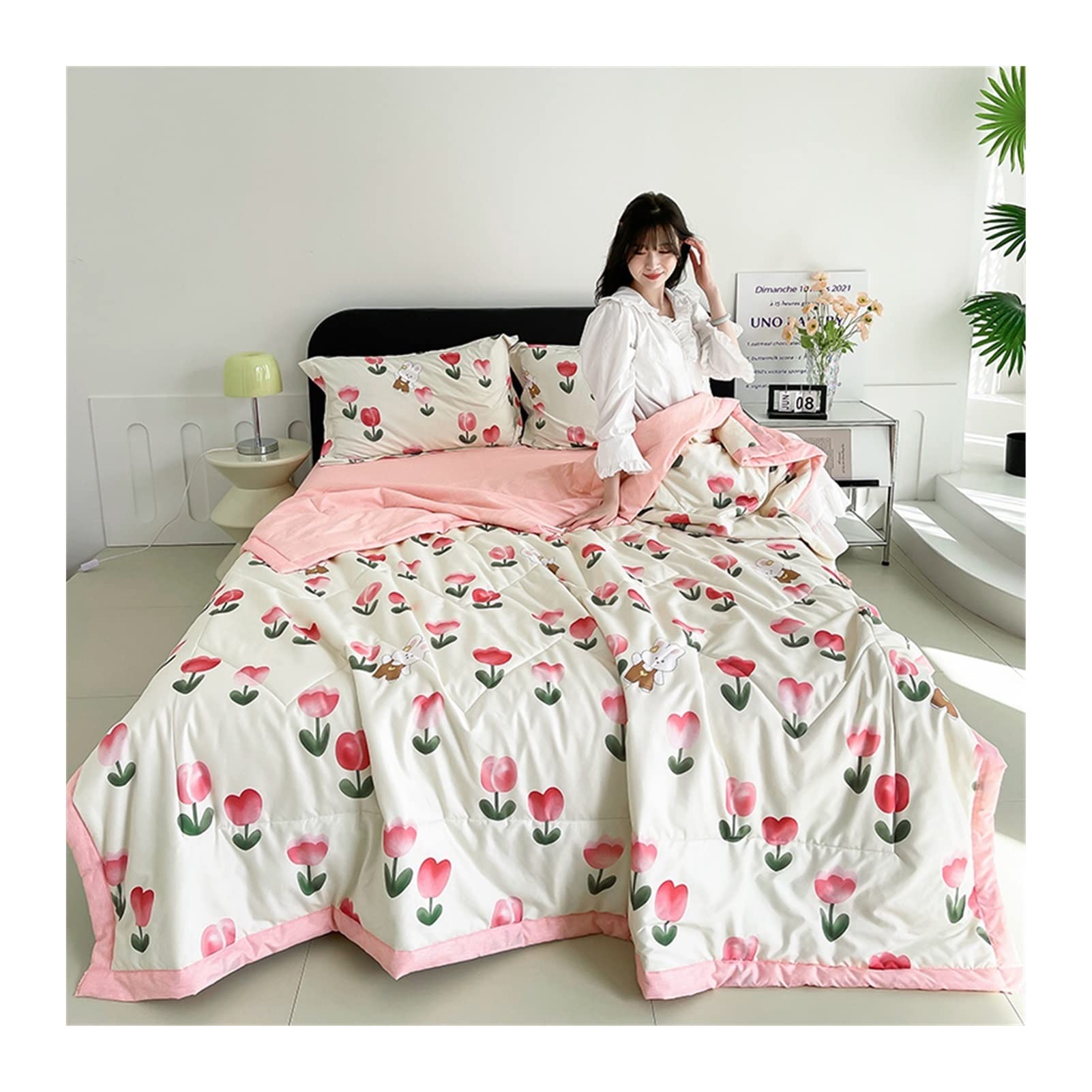 DUBTEDHOU Summer Blanket Lightweight Cooling Blanket Air Condition Summer Quilt Multicolor Multiple Sizes(A16,Quilt-100X150CM)