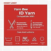 Vista 4 de Yarn Bee - Ovillo de hilo voluminoso para ganchillo y tejer, madeja de hilo suave, 80 yardas de hilo 100% poliéster para tejer mantas, sombreros