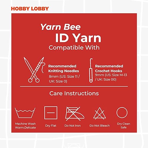 Miniatura 5 de Yarn Bee - Hilo Grueso para Ganchillo y Tejido Madeja Suave 80 Yardas de 100% Poliéster para Mantas, Sombreros y Más Accesorios de Manualidades DIY