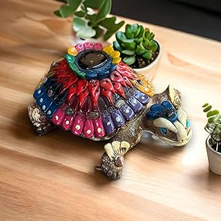 Artisan Crafted Aztec Turtle Statue | Handmade Cultural Decor Accent (Sm...