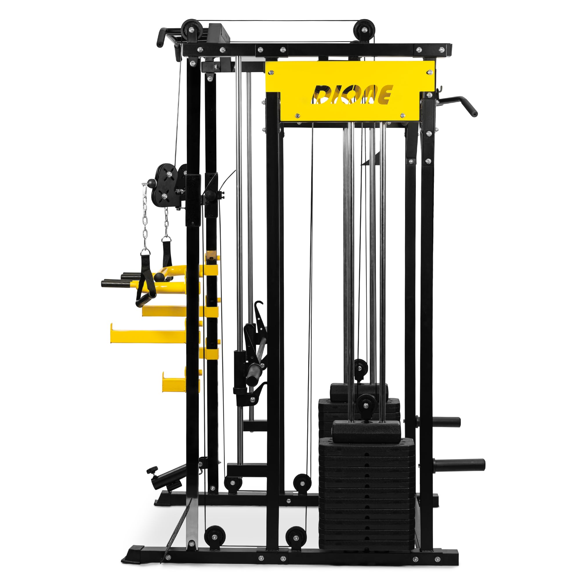 Dione S4 - Smith-Machine - Croce di cavi - Homegym - Squatrack - Peso di allenamento 110 kg
